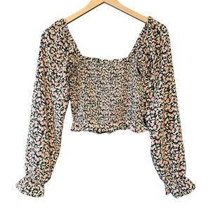 Forever 21 Long Sleeve Cropped Top SIZE S